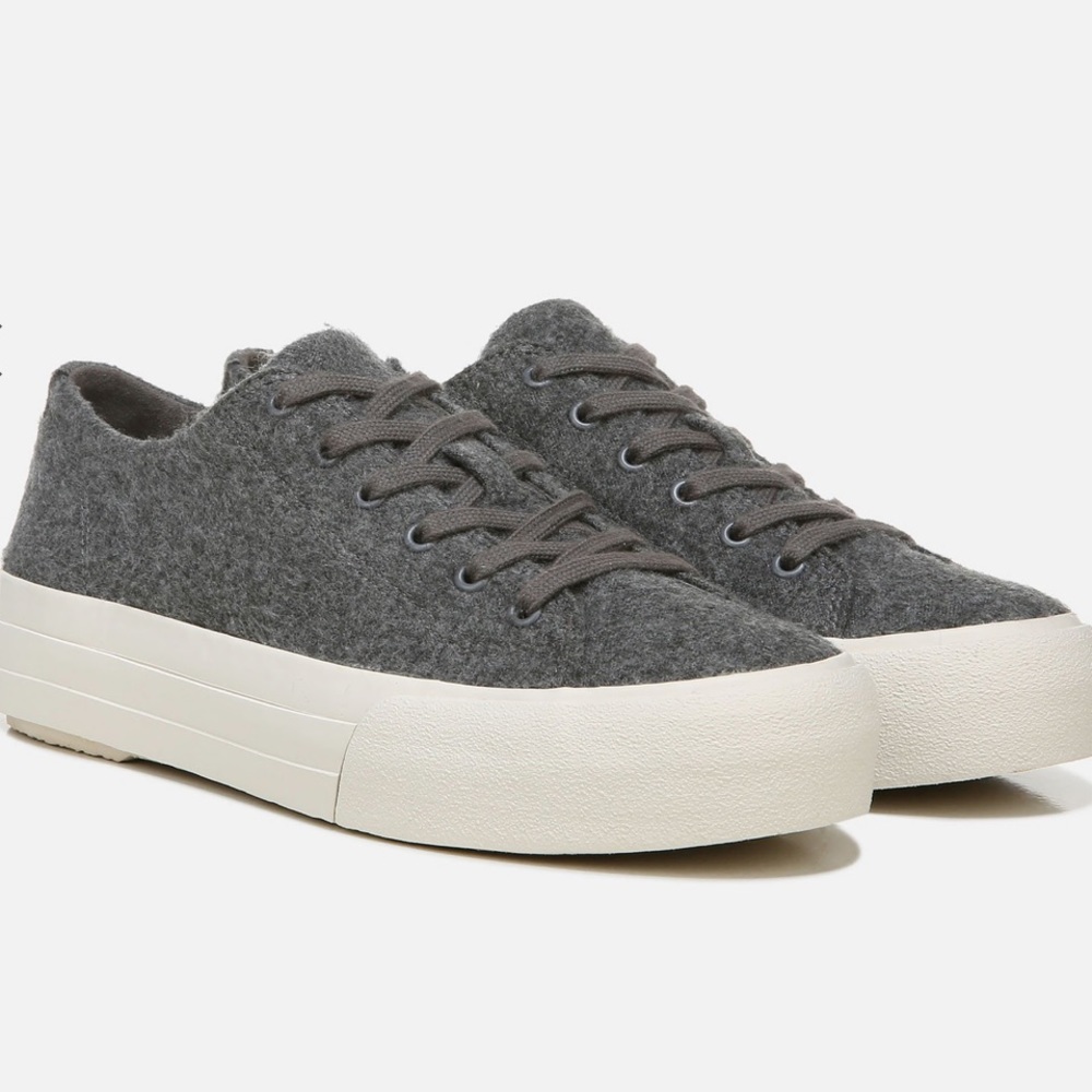 NWOB - Size 7.5 - Vince Heaton Platform Grey Wool Tweed Sneakers